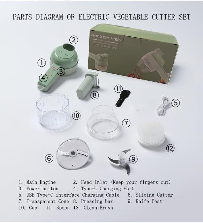 Vallenty 4-in-1 Multifunctional Vegetable Cutter